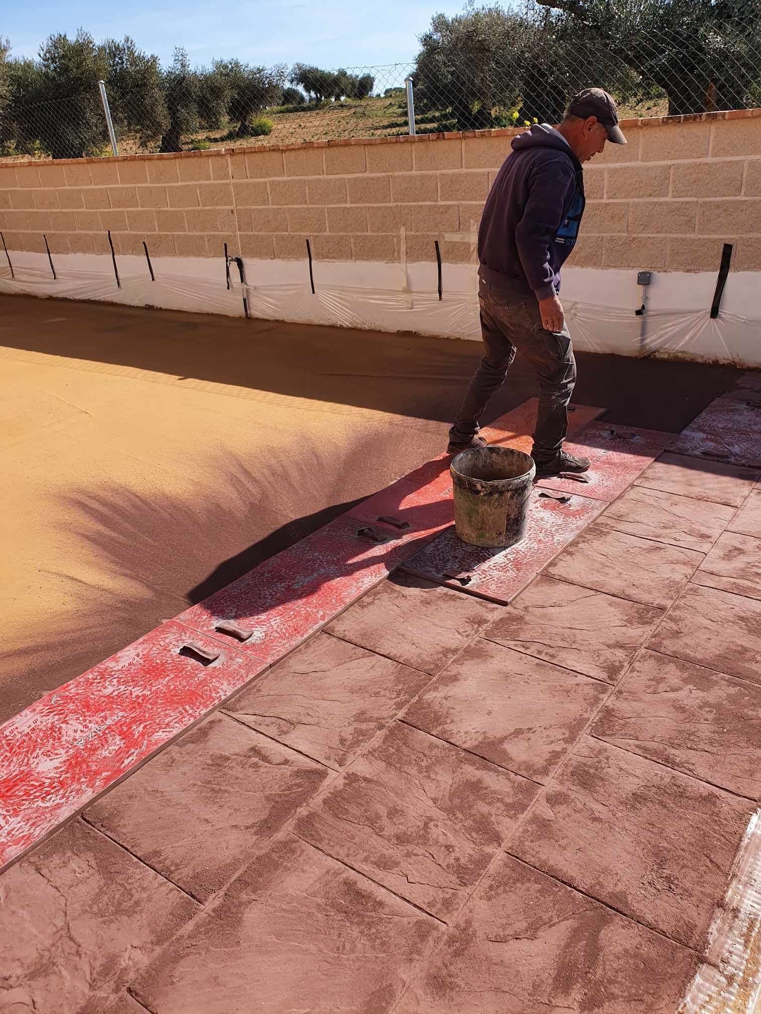 echipa beton amprentat